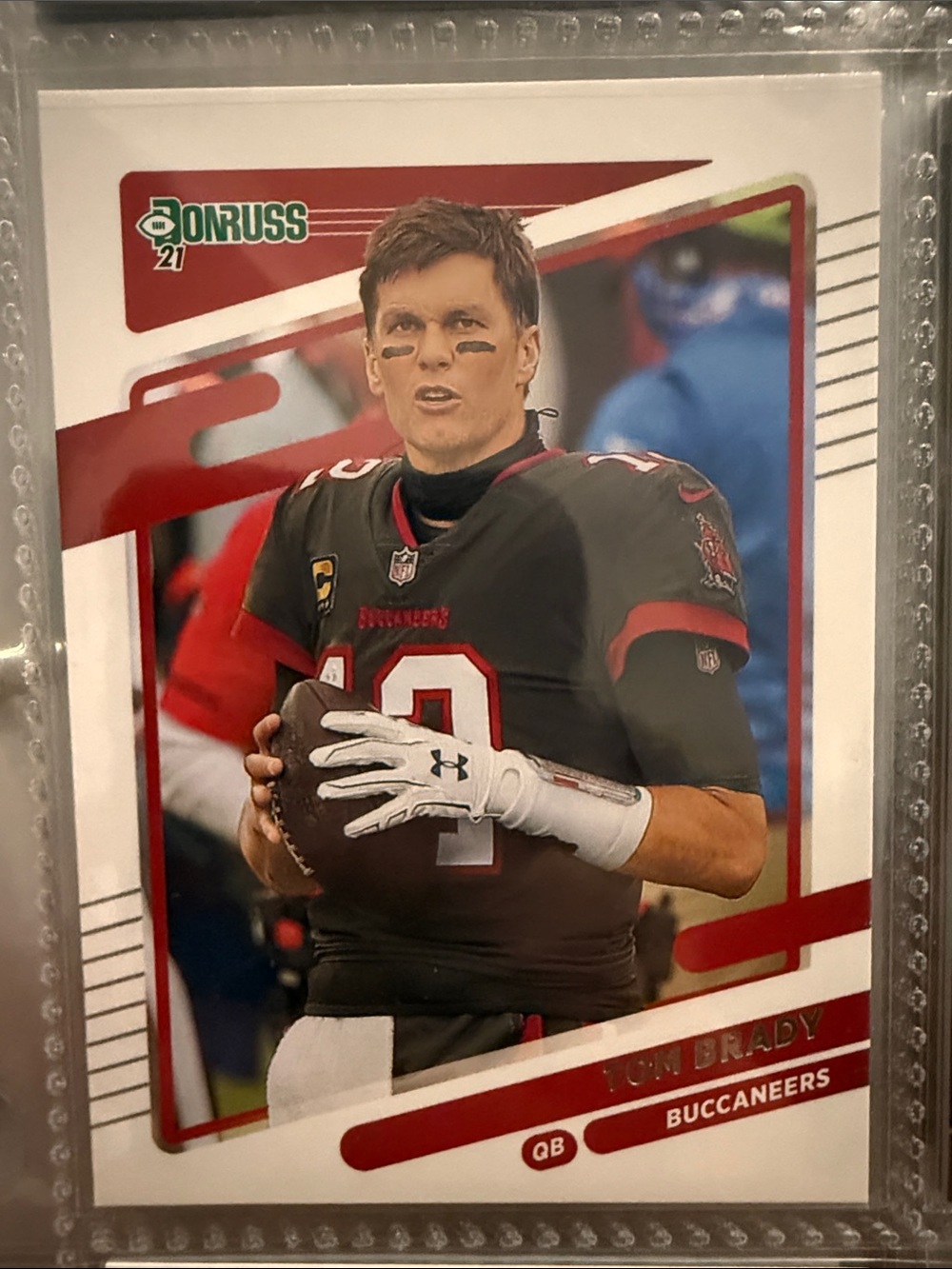 Russ Tom Brady Buccaneers Card - Red, Black & White variations case hit